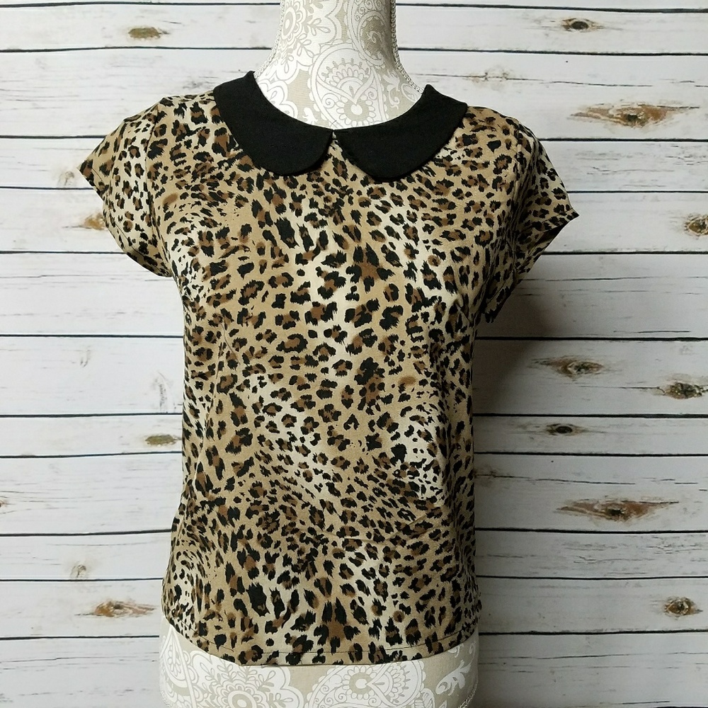 Leopard Print Blouse Small
